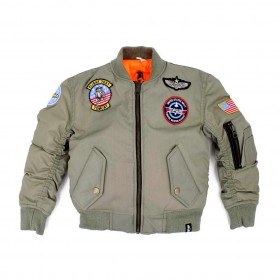 CAZADORA BOMBER NIÑO INMORTAL VERDE