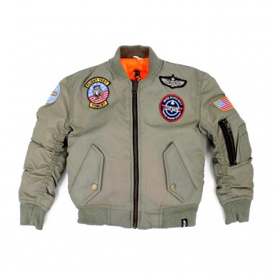 CAZADORA BOMBER NIÑO INMORTAL VERDE
