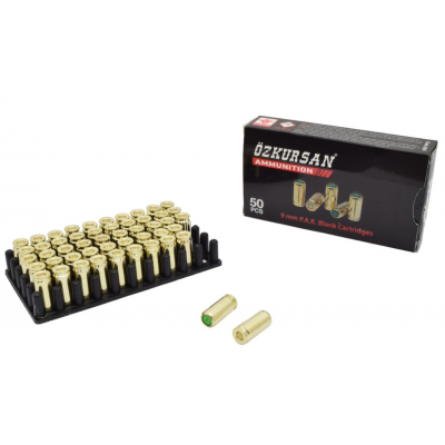 CARTUCHOS BLANCOS OZKURSAN CALIBRE 9MM 50RDS