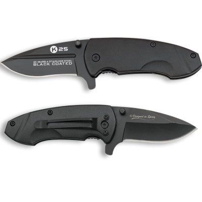 NAVAJA K25 CON CLIP HOJA 6.5CM NEGRO // ARMYCOP.ES