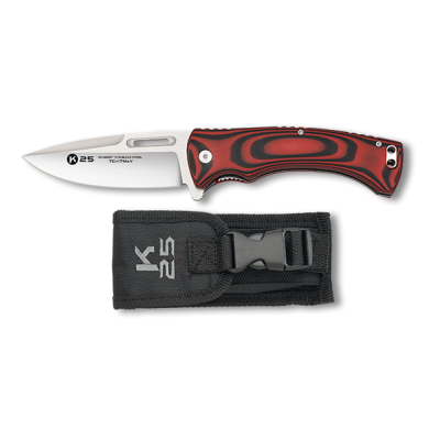 NAVAJA TACTICA K25 G10 ROJO/NEGRO HOJA 9.80 CM // ARMYCOP.ES