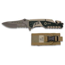 NAVAJA TACTICA K25 G10 ATTACTION 2 COYOTE/NEGRO HOJA 8.90 CM // ARMYCOP.ES