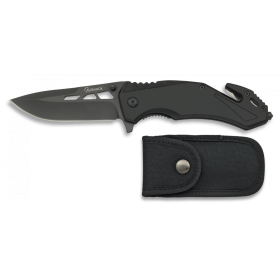NAVAJA DE SEGURIDAD HOJA 8.50 CM CON FUNDA NEGRO // ARMYCOP.ES