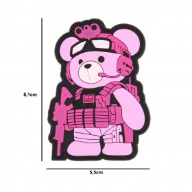 PARCHE PVC 3D TEDDY TACTICO ROSA // ARMYCOP.ES