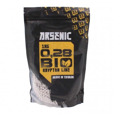 Bolas Airsoft Arsenic 0,28g BIO 1kg Krypton Blancas // ARMYCOP.ES