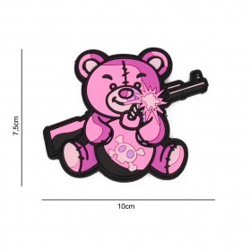 PARCHE PVC 3D TEDDY TERROR ROSA // ARMYCOP.ES