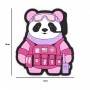 PARCHE PVC 3D OSO PANDA TACTICO ROSA