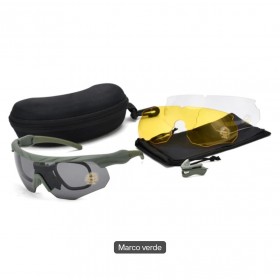 GAFAS DE PROTECCION  3 LENTES VERDE