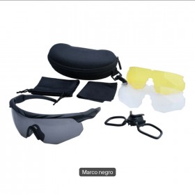 GAFAS DE PROTECCION  3 LENTES NEGRO