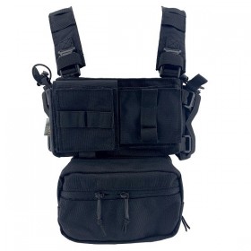 CHALECO CONQUER MINI CHEST RIG NEGRO / ARMYOP.ES