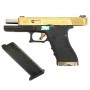 Pistola Airsoft We G17 Custom-TG Gas Negra-Dorada / ARMYCOP.ES