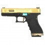 Pistola Airsoft We G17 Custom-TG Gas Negra-Dorada / ARMYCOP.ES