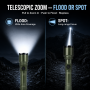 LINTERNA 1300LM CON ZOOM RECARGABLE TIPO C