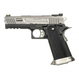 REPLICA PÌSTOLA GAS  WE PISTOL HI-CAPA 4.3 WET ALLOSAURUS SILVER