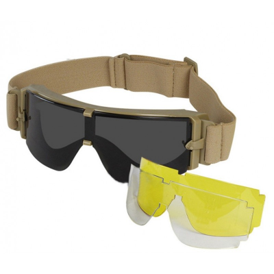 GAFAS ESTILO X800 CON 3 LENTES TAN