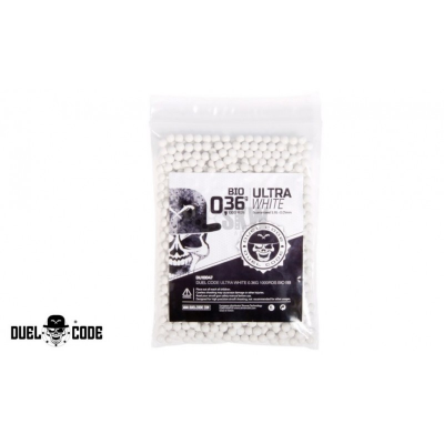 Bolas Airsoft Duel Code 0.36g BIO 1000bbs Ultra Blanco // ARMYCOP.ES