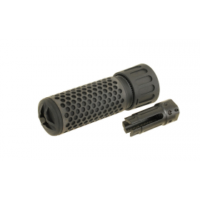 SILENCIADOR QDC Y BOCACHA 125MM NEGRO