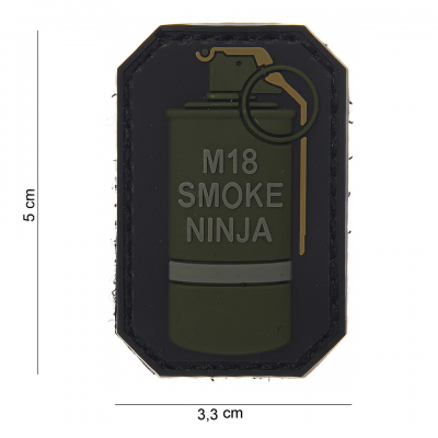 PARCHE 3D PVC M-18 SMOKE NINJA