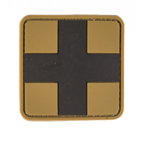 PARCHE PVC 3D PRIMEROS AUXILIOS NEGRO/COYOTE