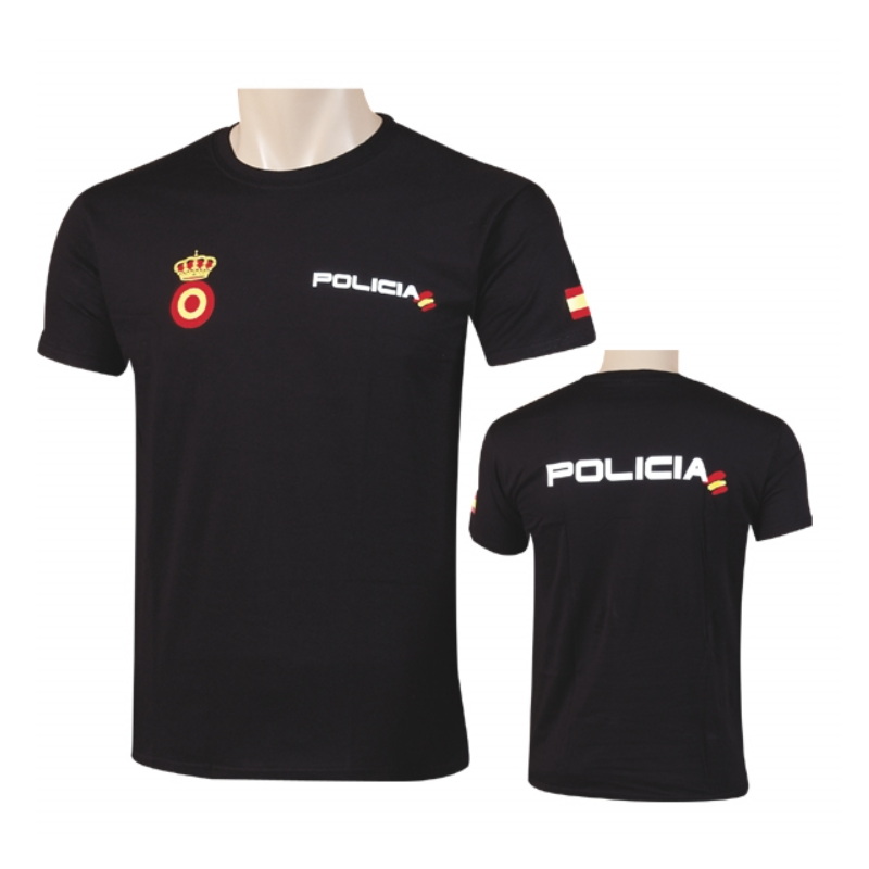 camiseta policia nacional españa talla l 100% c - Buy Spanish military  uniforms on todocoleccion