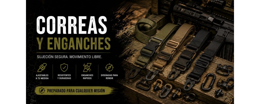 Correas y Enganches Tácticos para Airsoft | Slings y Accesorios | Armycop