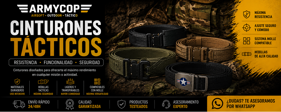 Cinturones Tácticos Militares | Airsoft y Outdoor | Armycop