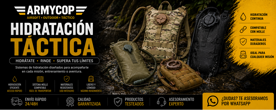 Hidratación Táctica para Airsoft y Outdoor | Camelbak y Accesorios | Armycop
