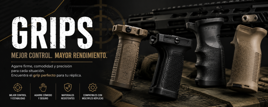 Grips para Airsoft, Militar y Policial | Armycop Alicante