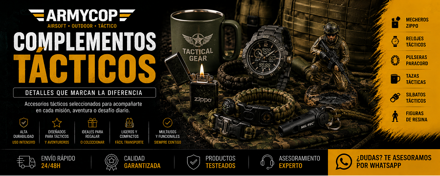Complementos Tácticos para Airsoft y Militar | Accesorios Outdoor | Armycop